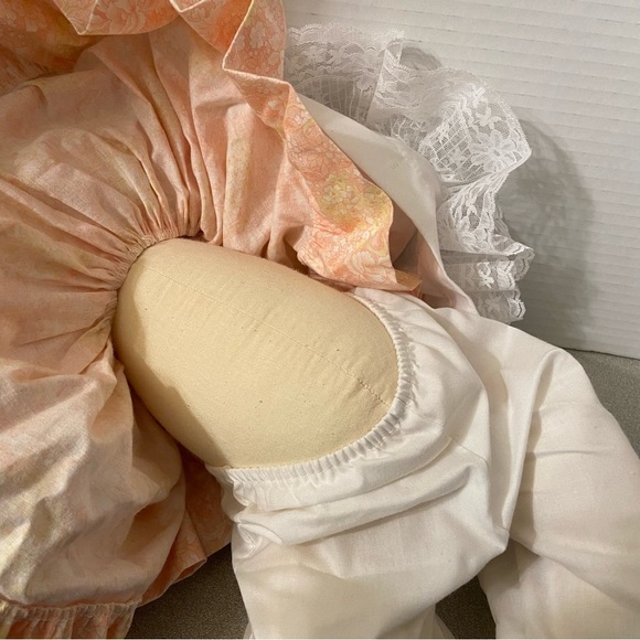 Porcelain Petticoat Realistic Face Hands Blonde & Blue Eyes Fair Skin Baby Doll - Picture 8 of 13